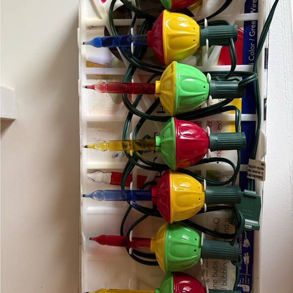 Vintage Merry Bright NIB Light Bubble Set - Multicolor - Picture 4 of 6